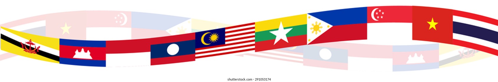 ASEAN Economic Community, AEC Business Forum, For Design Present Template Header Background In Vector