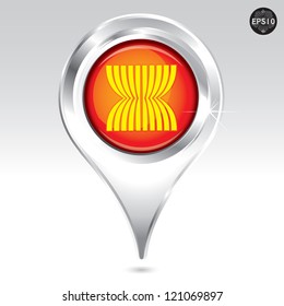 Asean Economic Community Pin, AEC, Vector