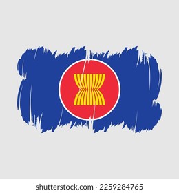 Vector de pincel de la bandera de la ANSEA