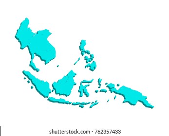 Asean map on white background. AEC Asean Community map.Lines, points, circles and planes. Futuristic design.All elements are separated Abstract white background. Vector illustration EPS 10 . - Powered by Shutterstock - Get 15% off with code: PIKWIZARD15