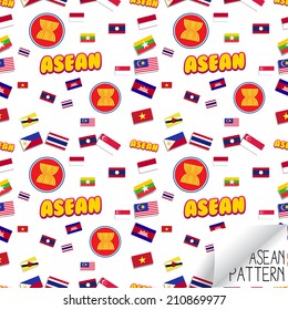 asean pattern. flag - vector 
