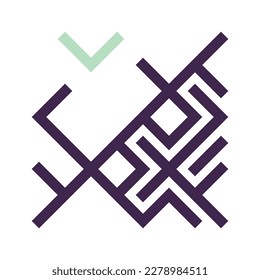 Asemic Glyph writing hieroglyph imitation abstract illustration