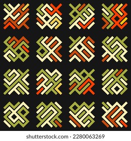 Asemic Glyph writing hieroglyph imitation abstract illustration