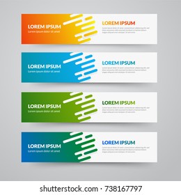 Aset of bstract vector geometric banner for print and web