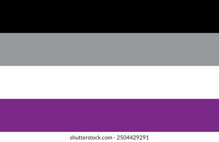 Bandera asexual, diseño de Vector, ilustración