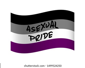 Asexual Pride Flag Background. Ace. Gender Identitie. LGBTO Movement. LGBTQ Community.  Vector Illustration.  