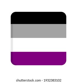 símbolo de icono de la bandera de orgullo asexual