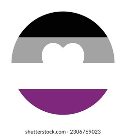 Asexual Pride flag. International asexual pride flag