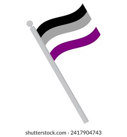 Asexual Pride flag in shape. International asexual pride flag in shape.