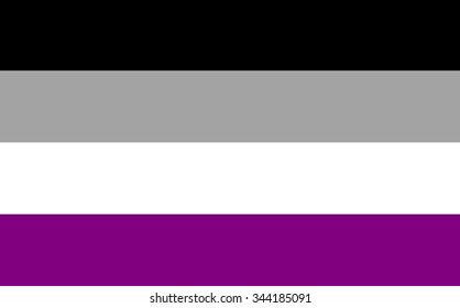 Asexual Pride Flag In Vector Format.