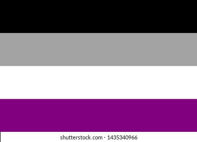 Asexual Pride flag. Vector illustration