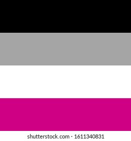 Asexual Pride Flag    Vector Image Flag in Square