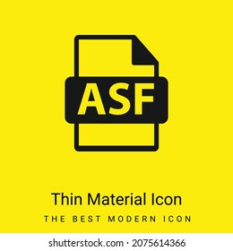 ASF File Format Symbol minimal bright yellow material icon
