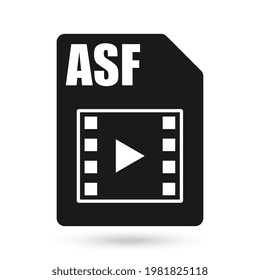 ASF File Icon, Flat Design Style