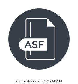 ASF icon. Advanced Systems Format filled icon.