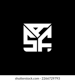 ASF letter logo creative design with vector graphic, ASF simple and modern logo.