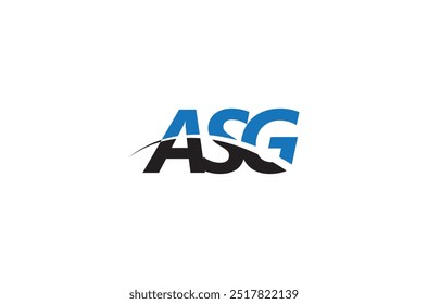 ILUSTRACIÓN VECTORIAL inicial de la Plantilla del diseño del logotipo de la letra de ASG, logotipo de ASG, Vector de ASG, diseño del logotipo de la tipografía de ASG
