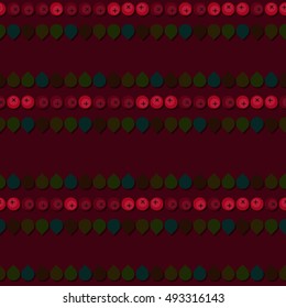 Ash berries and leaves - vector background