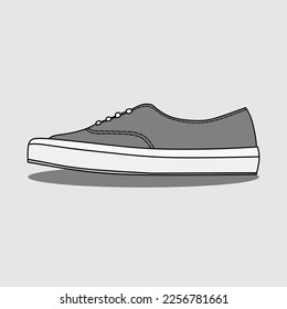 Ash casual shoes design, vector