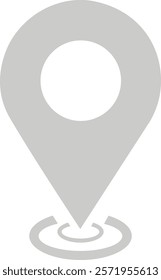 Ash color map pin location icons. Modern map markers .Vector illustration on a white background