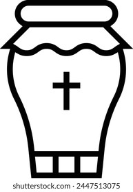 ash icon. Thin linear style design isolated on white background