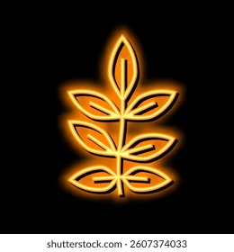 ash leaf neon light sign vector. ash leaf illustration