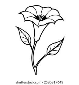 Ash Leaved Flower Vector On White Background