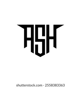 ASH letter logo design with white background in illustrator, vector logo modern alphabet font overlap style, calligraphy designs for logo, Poster, Invitation, etc.