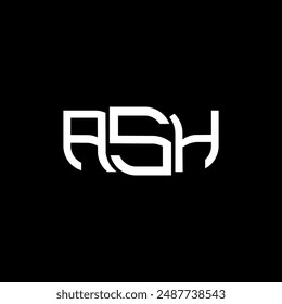 Diseño de logotipo ASH, logotipo simple y moderno ASH. Diseño lujoso del alfabeto ASH  