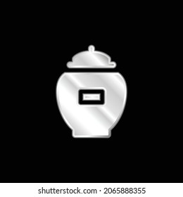 Ash silver plated metallic icon