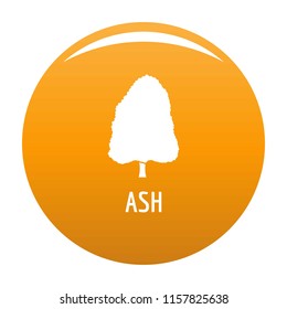 Ash tree icon. Simple illustration of ash tree vector icon for any design orange