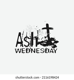 Ash Wednesday Abstract Vector Symbol For Banner, Background, Tshirt , Poster, Flyer