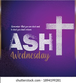 Ash Wednesday banner vector illustration