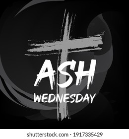 Ash Wednesday is a Christian holy day of prayer and fasting. It is preceded by Shrove Tuesday and falls on the first day of Lent, the six weeks of penitence before Easter. Vector EPS 10.