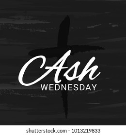 Ash Wednesday Poster Or Banner Background.