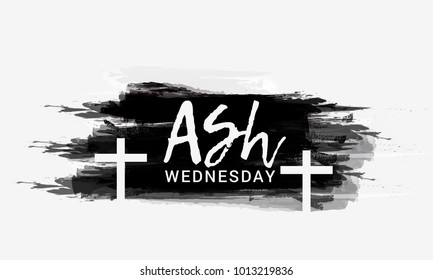 Ash Wednesday Poster Or Banner Background.