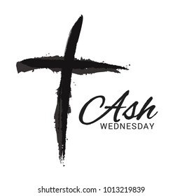 Ash Wednesday Poster Or Banner Background.