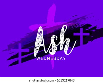 Ash Wednesday Poster Banner Background Stock Vector (Royalty Free ...