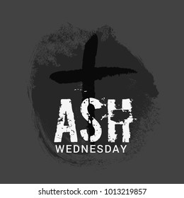 Ash Wednesday Poster Or Banner Background.
