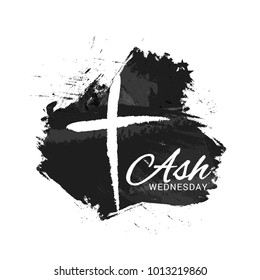 Ash Wednesday Poster Or Banner Background.