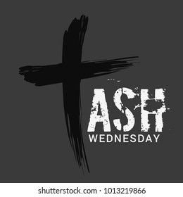 Ash Wednesday Poster Or Banner Background.