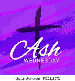 Ash Wednesday Poster Or Banner Background.