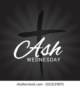 Ash Wednesday Poster Or Banner Background.