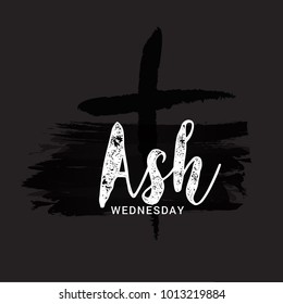 Ash Wednesday Poster Or Banner Background.