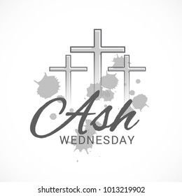 Ash Wednesday Poster Or Banner Background.