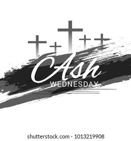 Ash Wednesday Poster Or Banner Background.