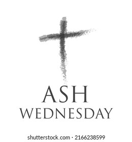 Ash Wednesday Poster Banner Background Black Stock Vector (Royalty Free ...