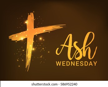 Ash Wednesday Poster Or Banner Background.