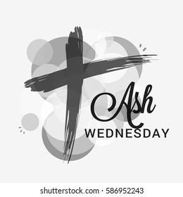 Ash Wednesday Poster Or Banner Background.