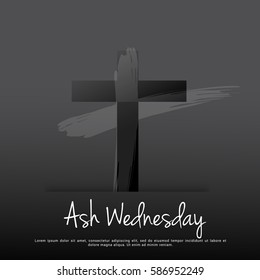 Ash Wednesday Poster Or Banner Background.
